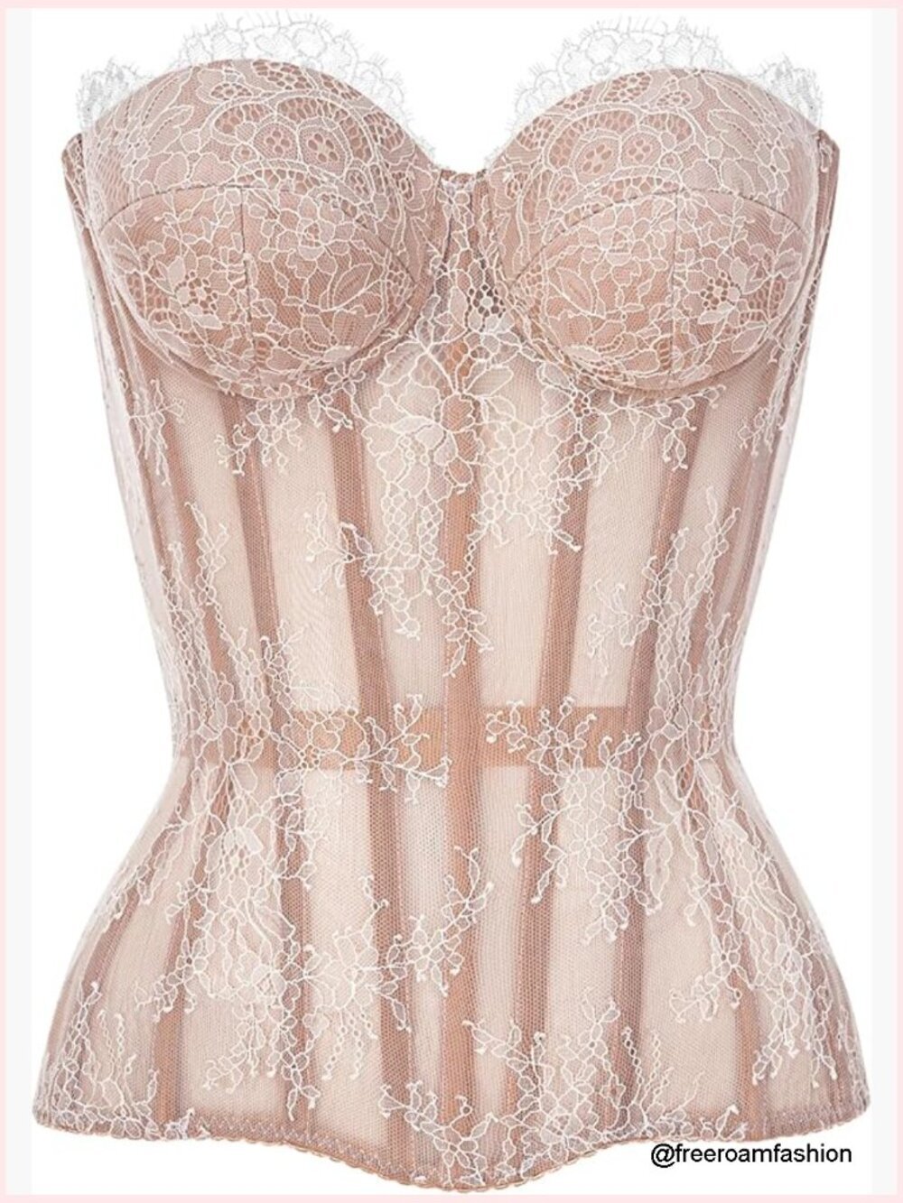 Mesh Overbust Corset Top 15 Steel Boned Lace Up Snug Fit Satin